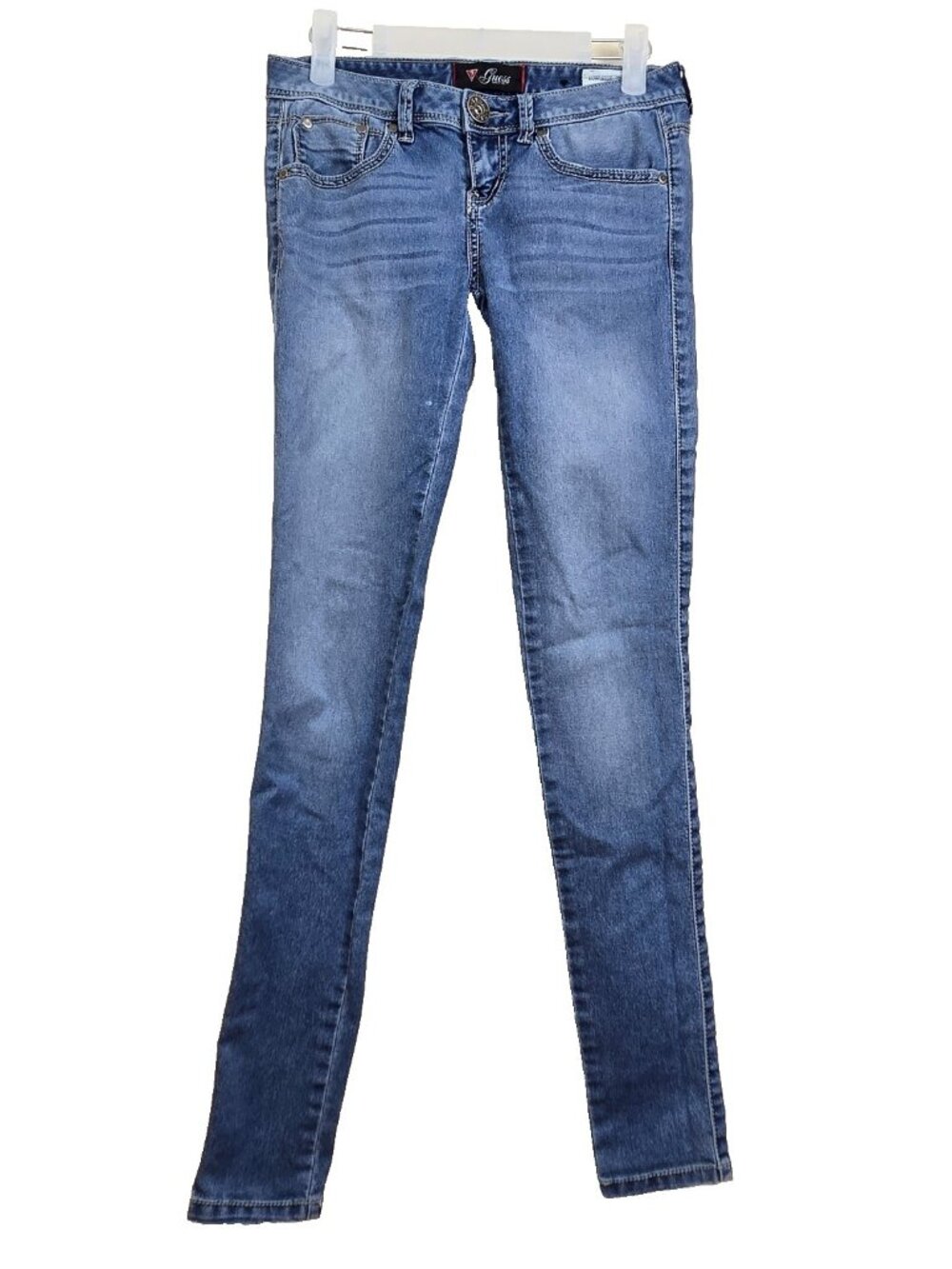 GUESS Women's Low Rise Jeggings Blue Jeans Size 26 XS Stretch Skinny Denim
